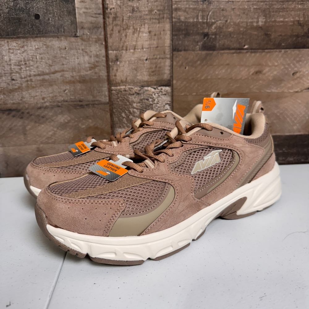 Avia 5000 Sneakers Mens 9.5 Brown Leather Athletic Walking Shoes NEW